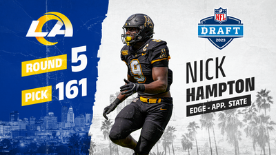 Rams select Appalachian State OLB Nick Hampton with 161st pick