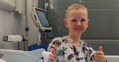 Hollywood star Ryan Reynolds supports Gateshead six-year-old as he rings bell at RVI to signal he's cancer free