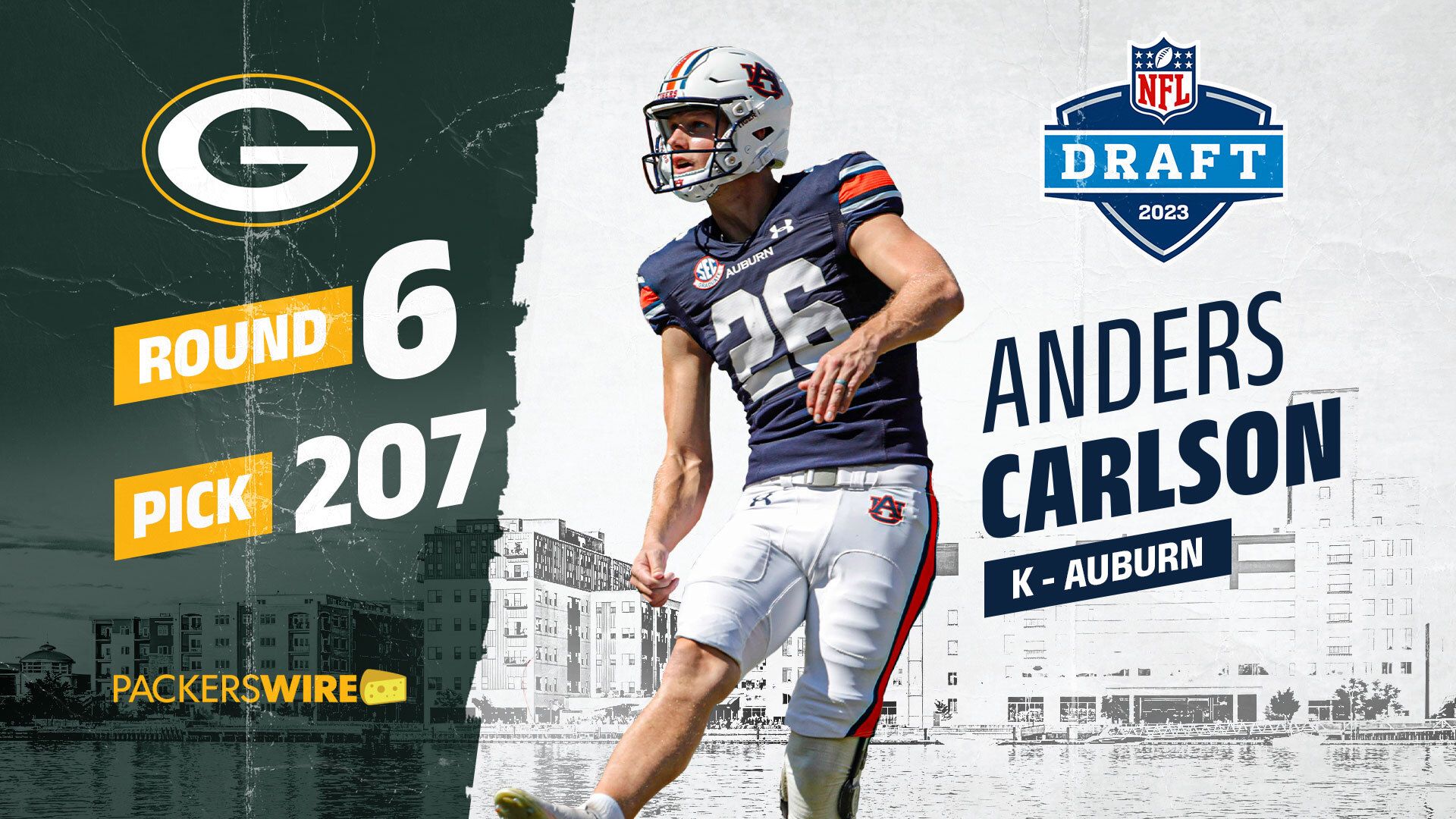 Packers select Auburn K Anders Carlson at No. 207…