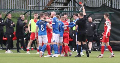 'Frustration' for Rory Hale following costly late red card against Linfield