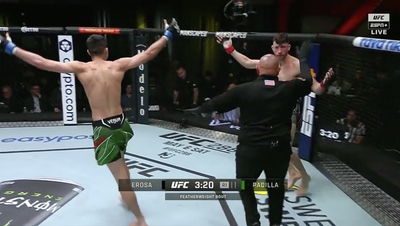 UFC Fight Night 223 video: Fernando Padilla drops Julian Erosa twice for brutal – and contested – stoppage