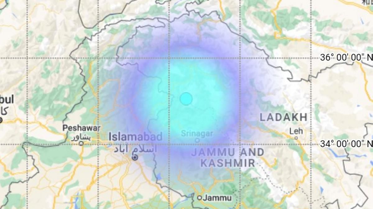 Highest magnitude earthquake in kashmir