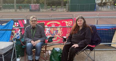 Pair start camping outside Buckingham Palace a week before coronation as new details of service released