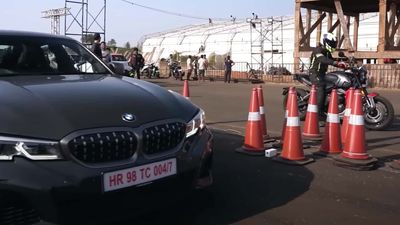 Watch Triumph Trident Face BMW M340i In This Bike Vs Car Drag Race