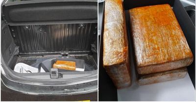 Three huge packages of drugs worth £1 MILLION found in car boot