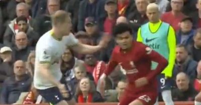 Why Oliver Skipp escaped VAR punishment for tackle on Liverpool winger Luis Diaz