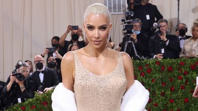 Kim Kardashian opts for a naked pantsuit look and it's giving fresh spring vibes