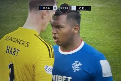 Furious Alfredo Morelos clashes with Joe Hart in major Rangers vs Celtic flashpoint