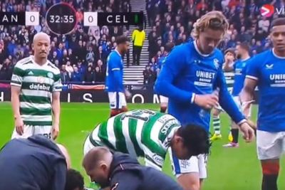 Unseen Rangers vs Celtic water fight footage emerges as Hatate mugs off Cantwell