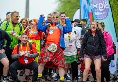 Record numbers take to the streets for Glasgow’s Kiltwalk