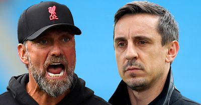 Gary Neville accuses Jurgen Klopp of "shielding" Liverpool owners in Man Utd comparison
