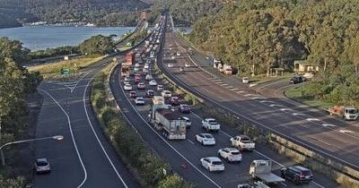 Long delays on M1 Pacific Motorway: three-car crash