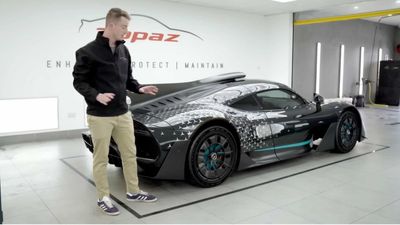 Watch World's First Mercedes-AMG One Get Professional Paint Protection