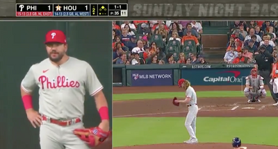 A mic’d up Kyle Schwarber roasted his own forgettable play at first base for the Phillies