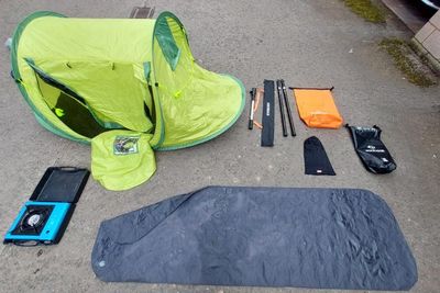 Unattended kayak and camping equipment found on beach near Arbroath