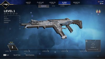 Apex Legends' "new long-term progression system" lets you master guns to get free legendary skins