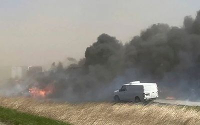 Six die in highway pile-up as dust storm blinds drivers