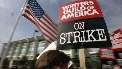 Hollywood writers, slamming ‘gig economy,’ vote to go on strike