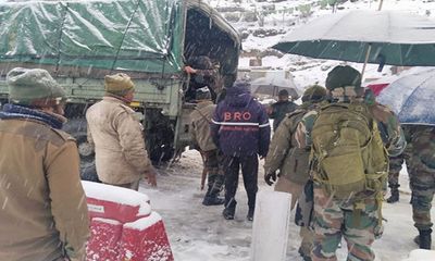 Sikkim: BRO rescues 40 tourists stranded near Nathula due to heavy rainfall