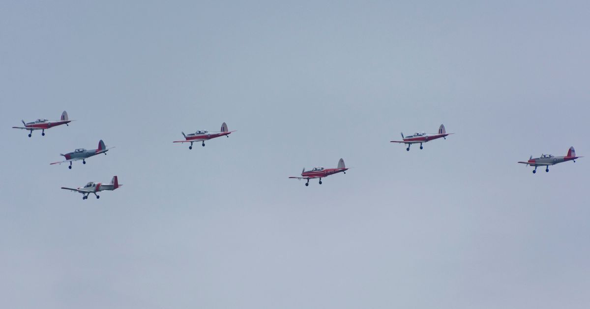 7 aircraft fly twice over Nottinghamshire village to…