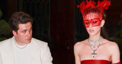 Brooklyn Beckham and wife Nicola spark concern with glum faces as they leave Met Gala