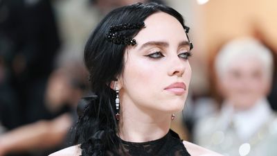 Billie Eilish stuns in a black lace gown by Simone Rocha at the Met Gala 2023