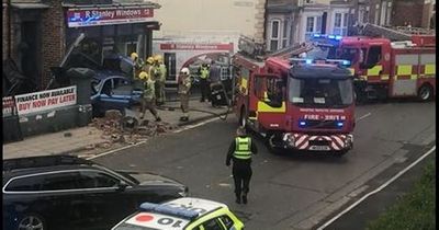 Police hunting driver of BMW that ploughed into South Shields shop window