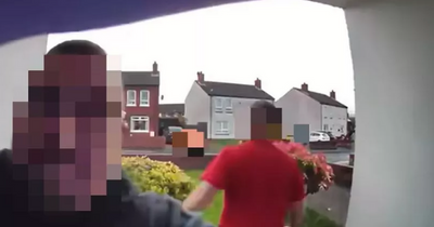 Mum posts video of 'sickening and chilling' sectarian abuse at home as police confirm arrest