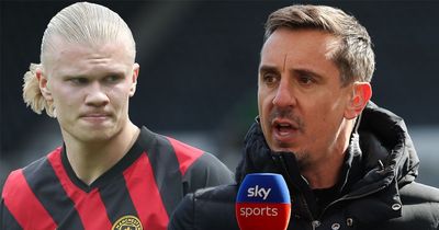 Gary Neville names three strikers that remind him of "unbelievable" Erling Haaland