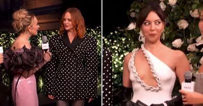 Aubrey Plaza looks mortified as Stella McCartney 'clashes' with Met Gala interviewer