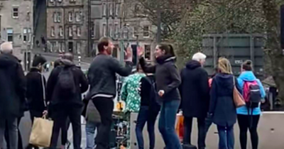 Edinburgh locals spotted breaking out in spontaneous dance in city centre