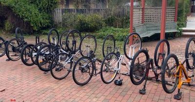 Police say they found 10 stolen bikes after tracking alleged thief home