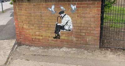 Locals stunned as new graffiti appears on brick wall - and it could be by Banksy