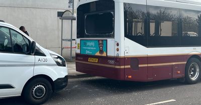 Lothian bus back window smashed during 'disturbance' on busy Edinburgh road