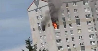 Fire breaks out in Coatbridge high-rise as six crews sent to tackle blaze