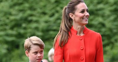 Kate Middleton arrives for Coronation rehearsal with George, Charlotte and Louis