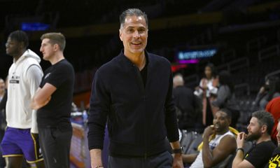 Rob Lowe and Lakers GM Rob Pelinka were at Game 1 vs. the Warriors