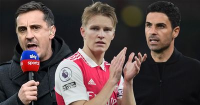 Mikel Arteta and Arsenal star make telling Martin Odegaard comments after Gary Neville dig