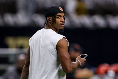 Bengals WR Ja’Marr Chase training with Falcons RB Bijan Robinson