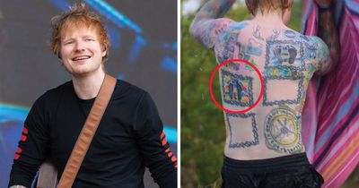 Ed Sheeran shows off HUGE new tattoo that hints at how many kids he wants
