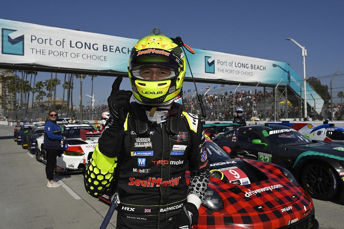 The British sportscar racer enjoying a well-timed…