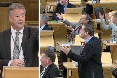 Chaos at Holyrood as Douglas Ross leads Tory jeers against SNP depute leader