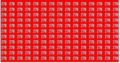 Only those with eagle-eyes can find the number 218 among 278s in tricky brain teaser