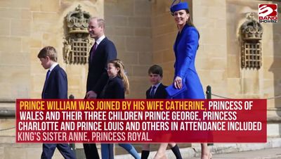 George, Charlotte and Louis join the King for Coronation rehearsal