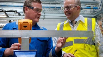 Anthony Albanese visits AUKUS submarine facility while in the UK for King Charles’s coronation