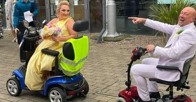 Benidorm superfans throw £5,000 themed wedding - including mobility scooters