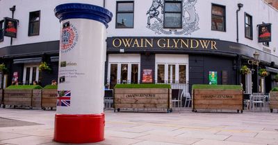 Cardiff coronation postbox defaced hours after it was painted outside Owain Glyndwr pub