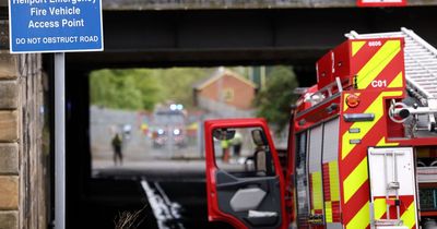 Firefighters tackle van blaze at Newcastle City Heliport as smoke seen above city centre
