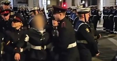 Onlookers gasp in horror as sailor collapses during 2am Coronation rehearsal