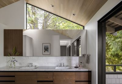 Before and after – 'muddied' by its previous remodels, this 1970s home now has a sense of clarity